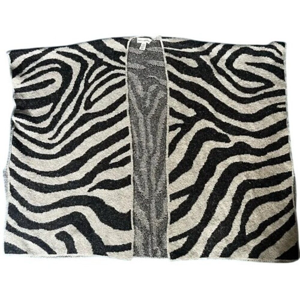 Mara Hoffman Zebra Print Alpaca Wool Blend Open Front Kimono Cardigan O/S Made I - Picture 9 of 14